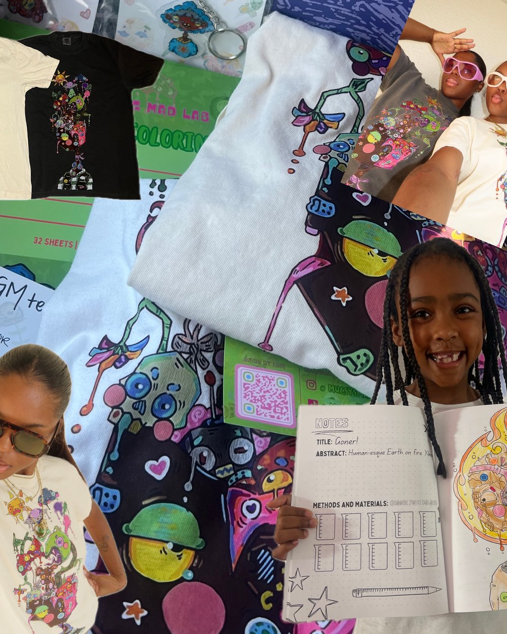 LIMITED COMBO: get out my head shirts + mml coloring book