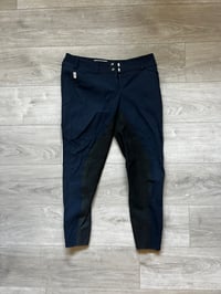 Image 1 of The Tailored Sportsman Navy Front Zip Breeches - Size 30