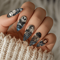 Image 1 of HORROR VILLAIN MUGSHOT HALLOWEEN NAIL DECALS