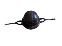 Image 4 of C. 1920/1930s leather stayer’s helmet belonging to Toto Grassin