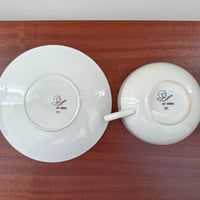Image 4 of Gustavsberg Grå Ränder Tea Cup with Saucer
