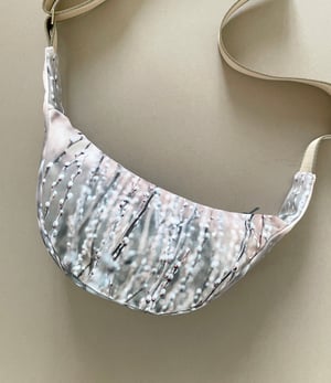 Image of Willow buds, large velvet crossbody sling bag