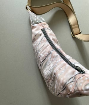 Image of Willow buds, large velvet crossbody sling bag