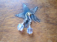 Image 8 of Tiny Crystal Cube Earrings, Pierced or Clip On