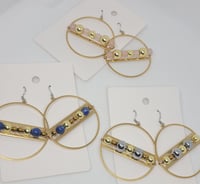 Image of Beaded hoops