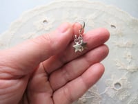 Image 2 of Tiny Silver Stars Charm Earrings