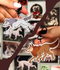 Image 1 of Robyn and Mebh Acrylic Keychains | Wolfwalkers