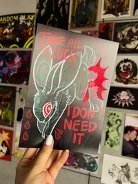 Image 2 of Take All My Luck I Don't Need It  - Red Foil Print