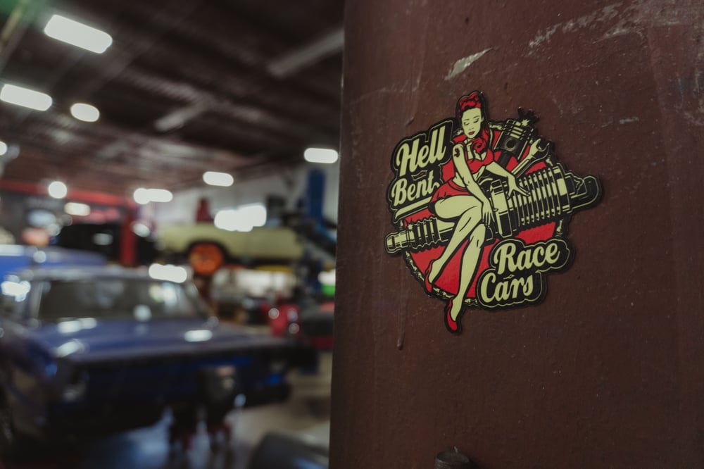 Image of Hell Bent Pin Up Decal