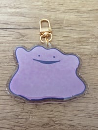 Image 1 of Ditto - Cute Kawaii Pocket Monster Epoxy Acrylic Keychain Charm