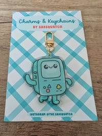 Image 2 of BMO - Cute Kawaii Adventure Time Epoxy Acrylic Keychain Charm