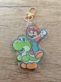 Image 3 of MarYo - Cute Mario Yoshi Epoxy Acrylic Keychain Charm