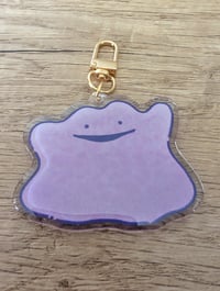 Image 4 of Ditto - Cute Kawaii Pocket Monster Epoxy Acrylic Keychain Charm