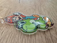 Image 4 of MarYo - Cute Mario Yoshi Epoxy Acrylic Keychain Charm