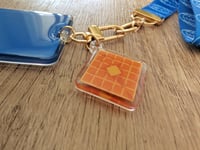 Image 4 of Severance Wristlet and Charm Keychain Set - Lumon Waffle Party