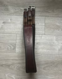 Image 1 of Skyline Leather Girth – 50” Brown – Elastic One Side