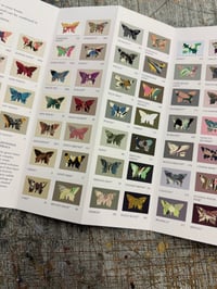Image 5 of PRE-ORDER ~ Marbled Butterfly Specimen on Farrow & Ball paint chip card