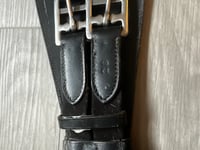 Image 2 of Passier Black Leather Dressage Girth – 26” – Double Elastic