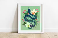 Blue Snake Art Print