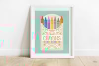 Box of Crayons Art Print