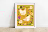 Gold Chicken Print
