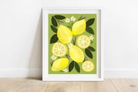Chartreuse Lemons Print