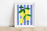 Lemon Stripe Print