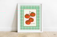 Gingham Tomatoes Print 