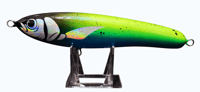 Image 1 of 100g Black Tip, Chartreuse Top, Blue Belly Floating Stick Bait