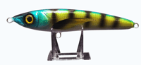 Image 1 of 100g Teal Top, Gold Sides, Tiger Stripes Floating Stick Bait