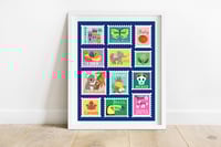 Travel Stamps Print 