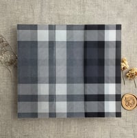 Image 7 of plaid printed vellum wrap for 5x7 cards PACK of 10