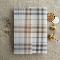 Image 12 of plaid printed vellum wrap for 5x7 cards PACK of 10