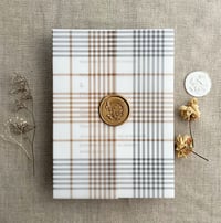 Image 11 of plaid printed vellum wrap for 5x7 cards PACK of 10