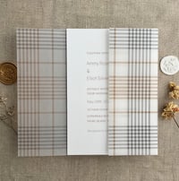 Image 13 of plaid printed vellum wrap for 5x7 cards PACK of 10