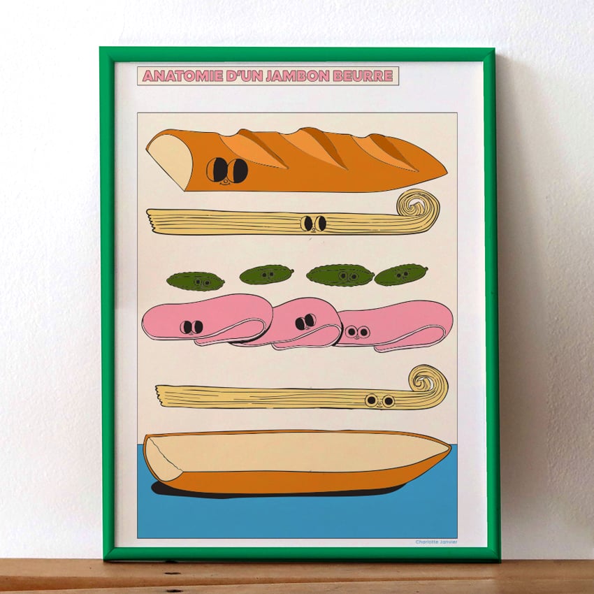 Image of 30x40 - ANATOMIE D'UN JAMBON BEURRE