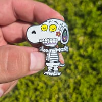 Image 1 of Snoopy Calavera Enamel Pin
