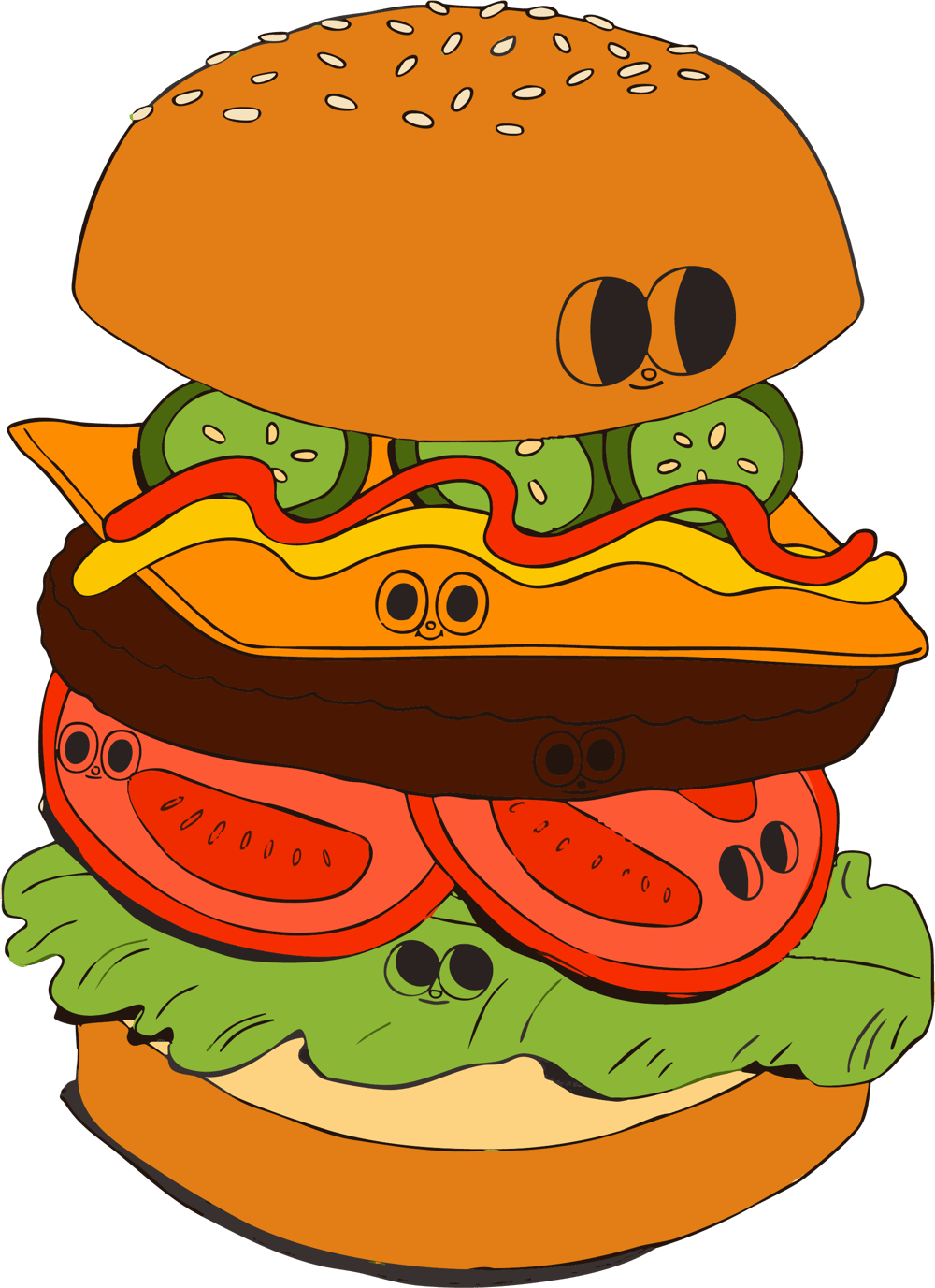 Image of STICKER - HAMBURGER
