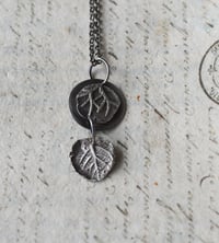 Image 2 of Leaf Impression Silver Necklace