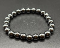 Image 2 of 8mm Hematite Stretch Bracelet