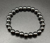 Image 1 of 8mm Hematite Stretch Bracelet