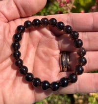 Image 3 of 8mm Smoky Quartz Stretch Bracelet