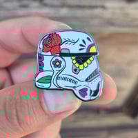 Image 3 of Stormtrooper Calavera Enamel Pin