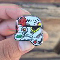 Image 2 of Stormtrooper Calavera Enamel Pin