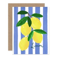 Lemon Stripe Stationery Set 