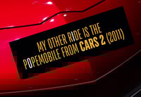 Image 1 of MY OTHER RIDE 🏁 Carclave Woke Popemobile Bumper Car Magnet 