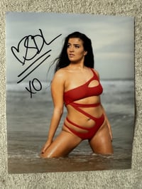 *5 ONLY* RED ONE PIECE BEACH SIGNED 8x10