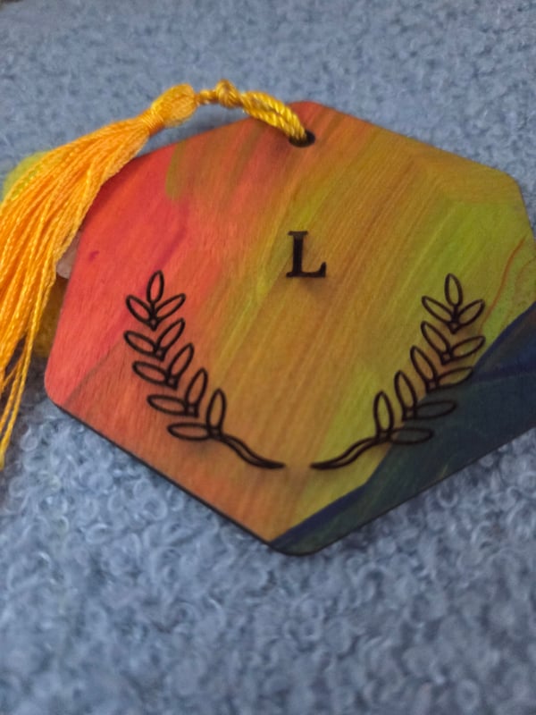 Image of Vibed out letter L bookmark 