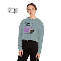 Image 1 of Spare the Dogs (Pug) Women's Cropped Hoodie 