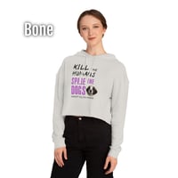 Image 2 of Spare the Dogs (St. Bernard) Women's Cropped Hoodies 